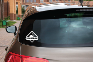 White Colorado Diamond Badge Sticker