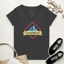 Load image into Gallery viewer, Women’s Colorado Distressed V-neck T-shirt

